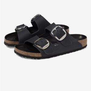 Birkenstock Arizona Big Buckle Sandals Black Narrow Width